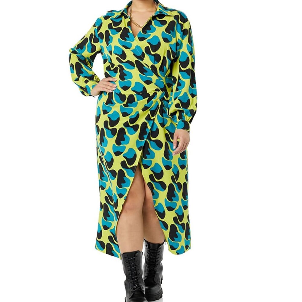 Terea Raina Draped Crossover Maxi Dress